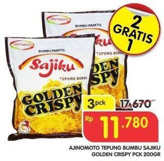 Promo Harga Ajinomoto Sajiku Tepung Bakwan Crispy Golden Crispy 200 gr - Superindo