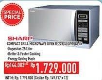 Promo Harga SHARP R-728(S)-IN | Stylish Designed Microwave Oven 25ltr K  - Hypermart