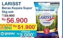 Promo Harga Larisst Beras Kepala Super 5000 gr - Indomaret