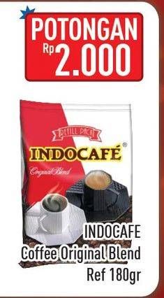 Promo Harga Indocafe Original Blend 180 gr - Hypermart