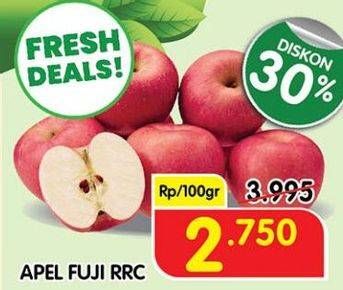 Promo Harga Apel Fuji RRC per 100 gr - Superindo