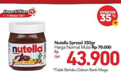 Promo Harga NUTELLA Jam Spread Chocolate Hazelnut 350 gr - Carrefour