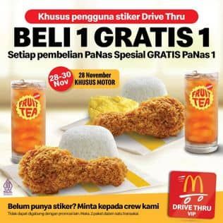 Promo Harga Beli 1 Gratis 1  - McD