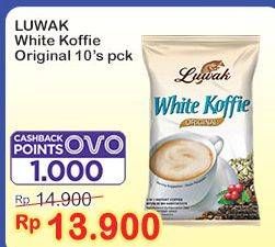 Promo Harga Luwak White Koffie Original per 10 sachet 20 gr - Indomaret