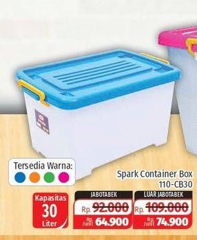 Promo Harga SHINPO Spark Container Box 110-CB30 30 ltr - Lotte Grosir