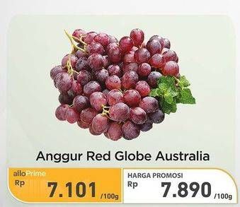 Promo Harga Anggur Red Globe Aust per 100 gr - Carrefour