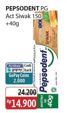 Promo Harga Pepsodent Pasta Gigi Action 123 Siwak 190 gr - Alfamidi