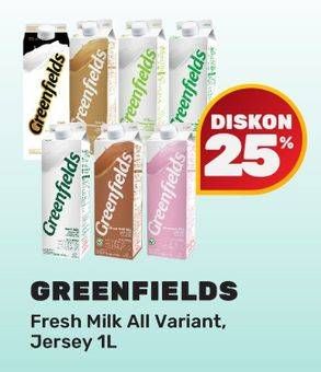 Promo Harga GREENFIELDS Fresh Milk/Jersey Fresh Milk 1000ml  - Yogya