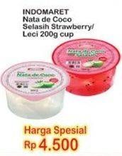 Promo Harga INDOMARET Nata De Coco Selasih Leci, Selasih Strawberry 200 gr - Indomaret