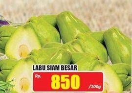 Promo Harga Labu Siam Besar per 100 gr - Hari Hari