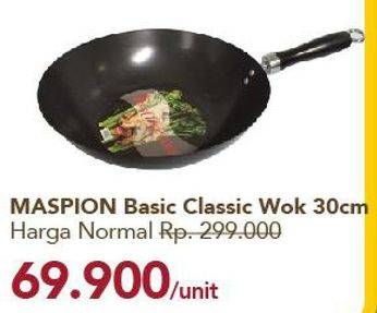 Promo Harga MASPION Basic Classic Wok 30 Cm  - Carrefour