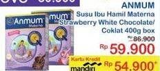 Promo Harga ANMUM Materna Strawberry White Chocolate, Cokelat 400 gr - Indomaret