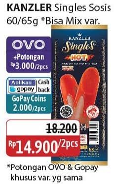 Promo Harga Kanzler Sosis Single 60 gr - Alfamidi