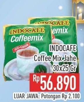 Promo Harga Indocafe Coffeemix Jahe per 30 sachet 20 gr - Hypermart