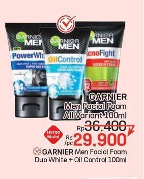 Promo Harga Garnier Men Acno Fight Facial Foam All Variants 100 ml - LotteMart
