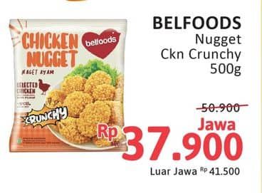 Promo Harga Belfoods Nugget Chicken Nugget Crunchy 500 gr - Alfamidi