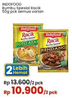 Promo Harga Indofood Bumbu Racik Special Ayam Mentega, Special Gulai, Special Kare, Special Opor Ayam, Special Rawon, Special Rendang, Special Semur, Special Soto Ayam 45 gr - Indomaret