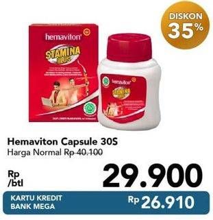 Promo Harga HEMAVITON Multivitamin Stamina Plus 30 pcs - Carrefour