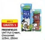 Promo Harga GREENFIELDS UHT Full Cream, Chocomalt 125 ml - Alfamart