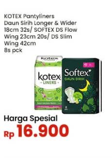 Promo Harga Softex Pantyliners/Pembalut Daun Sirih  - Indomaret