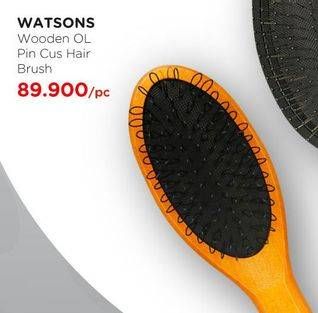 Promo Harga WATSONS wooden oval loop pin cushion hair brush  - Watsons