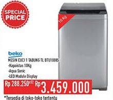 Promo Harga Beko TL BTU1008S | Automatic Top-Loading Washing Machine 10 kg  - Hypermart