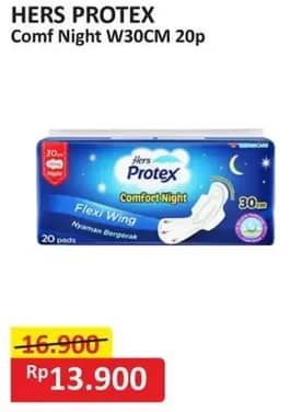 Promo Harga Hers Protex Comfort Night Wing 30cm 20 pcs - Alfamart