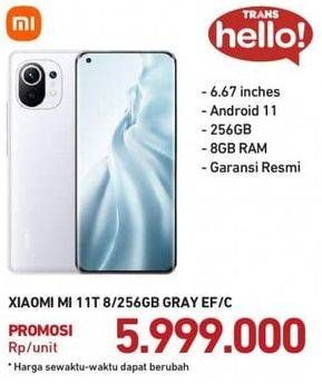 Promo Harga XIAOMI 11T 8 GB + 256 GB  - Carrefour