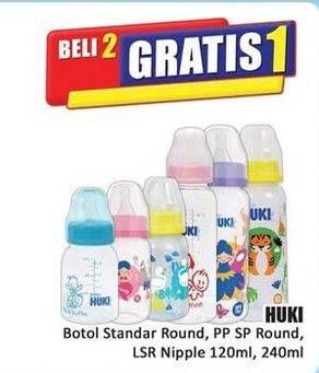 Promo Harga HUKI Bottle PP BP SP Round, LSR Nipple 120 ml - Hari Hari