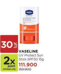 Promo Harga VASELINE Daily Sun Care Sun Stick SPF 50 15 gr - Watsons
