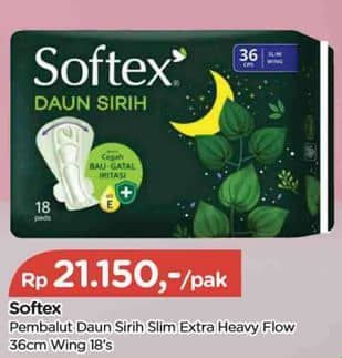 Promo Harga Softex Daun Sirih 36cm 18 pcs - TIP TOP
