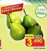 Promo Harga Pear Packham per 100 gr - Superindo