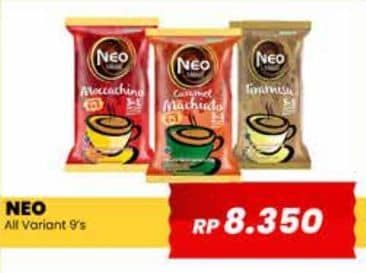 Promo Harga Neo Coffee 3 in 1 Instant Coffee All Variants per 10 pcs 20 gr - Yogya
