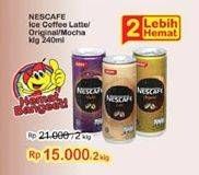 Promo Harga Nescafe Ready to Drink Coffee Latte, Original, Mocca Latte per 2 kaleng 240 ml - Indomaret