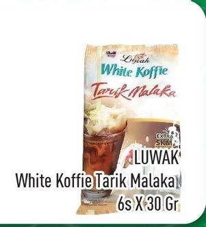 Promo Harga Luwak White Koffie per 6 sachet 30 gr - Hypermart