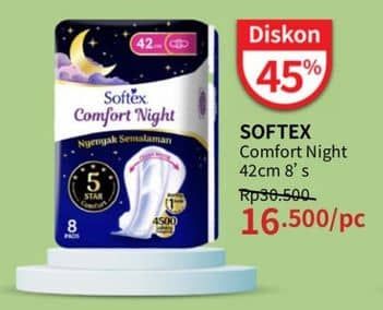 Promo Harga Softex Comfort Night Wing 42cm 8 pcs - Guardian