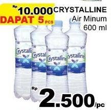 Promo Harga CRYSTALLINE Air Mineral 600 ml - Giant