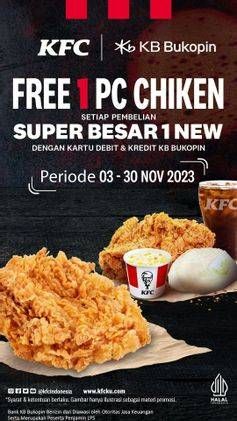 Promo Harga Free 1 pc Chicken  - KFC