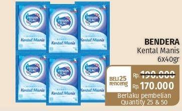 Promo Harga FRISIAN FLAG Susu Kental Manis per 6 sachet 40 gr - Lotte Grosir