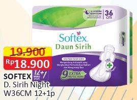 Promo Harga Softex Daun Sirih 36cm 13 pcs - Alfamart