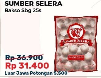 Promo Harga Sumber Selera Bakso Sapi SB Serba Guna 25 pcs - Alfamart