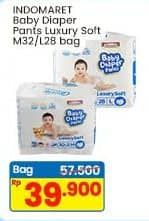 Promo Harga Indomaret Baby Diapers Pants Luxury Soft L28, M32 28 pcs - Indomaret