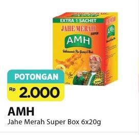 Promo Harga AMH Jahe Merah Super per 6 pcs 20 gr - Alfamart