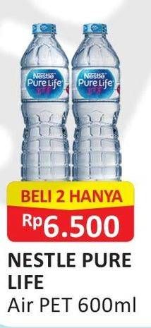 Promo Harga NESTLE Pure Life Air Mineral per 2 botol 600 ml - Alfamart