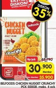 Promo Harga Belfoods Nugget Chicken Nugget Crunchy 500 gr - Superindo