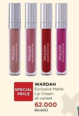Promo Harga WARDAH Exclusive Matte Lip Cream All Variants  - Watsons