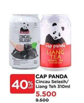 Promo Harga Cap Panda Minuman Kesehatan Cincau Selasih, Liang Teh 310 ml - Watsons