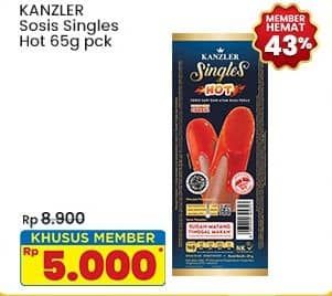 Promo Harga Kanzler Sosis Single Hot 65 gr - Indomaret