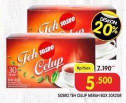 Promo Harga Sosro Teh Celup per 30 pcs 2 gr - Superindo