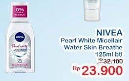 Promo Harga NIVEA MicellAir Skin Breathe Micellar Water Pearl White 125 ml - Indomaret